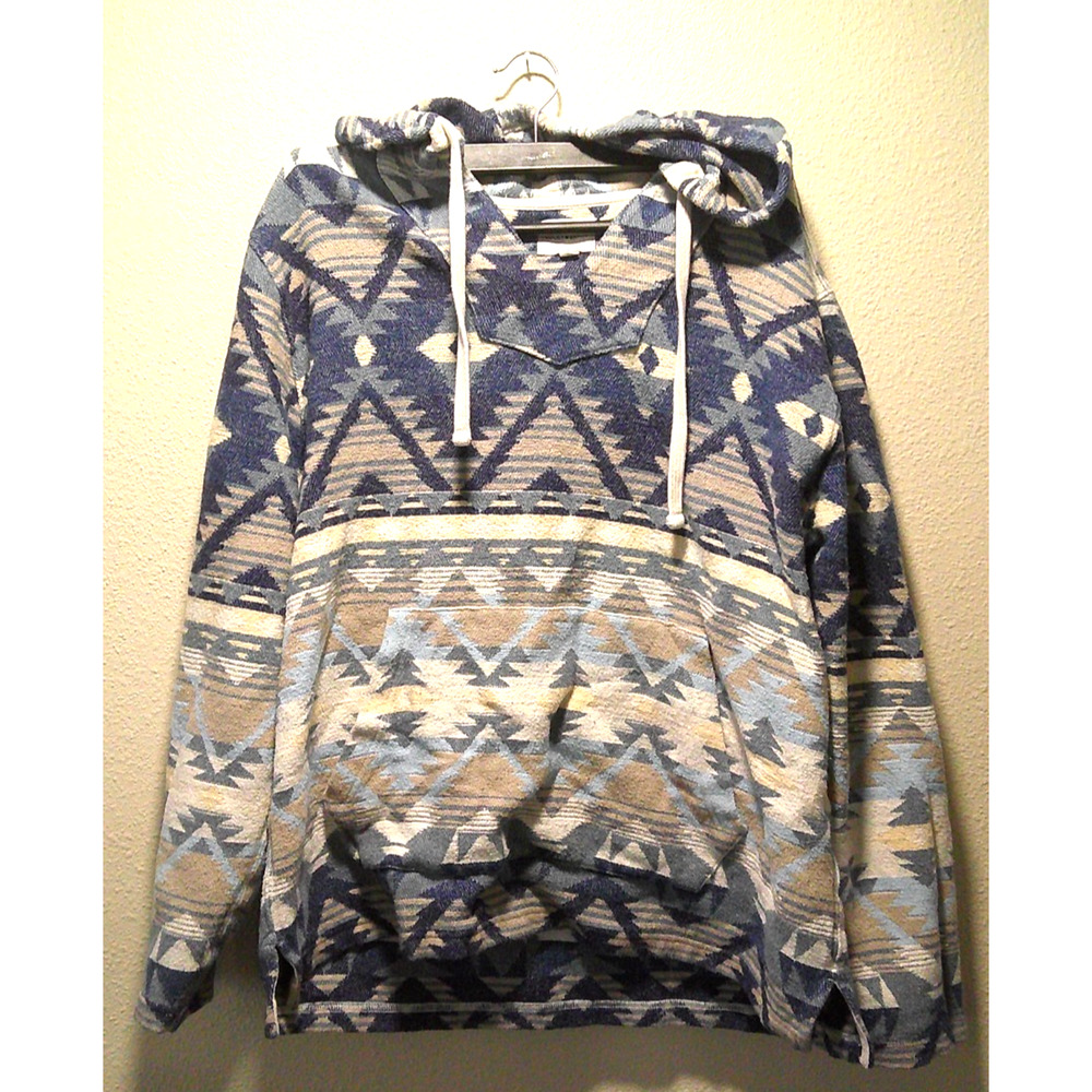 Lucky Brand Aztec Pullover Hoodie - Mens Sz XL